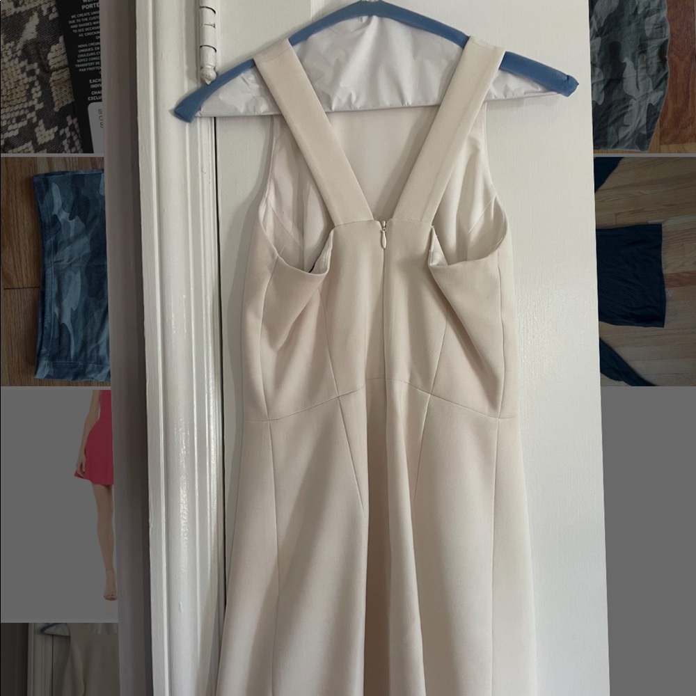 French Connection whisper strappy back white dress